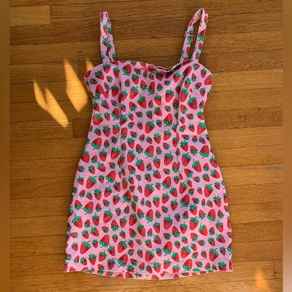 Sugar Thrillz pink denim dress size L